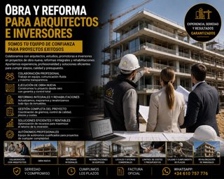 Obra y Reforma para Arquitectos e Inversores