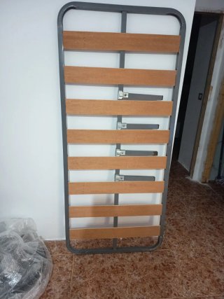 Somier metálico con lamas de madera