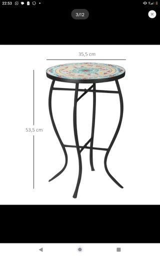 Mesa auxiliar mosaico jardín
