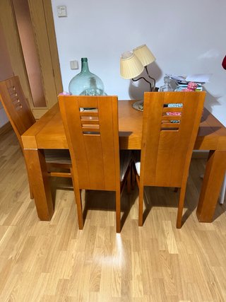Mesa de roble extensible
