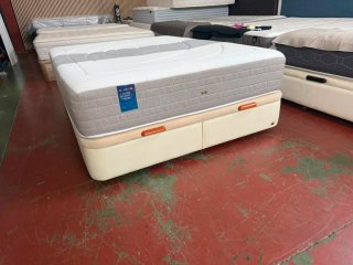 Canapé tapizado polipiel + Colchón Bultex 150x200