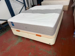 Canapé tapizado polipiel + Colchón Bultex 150x200
