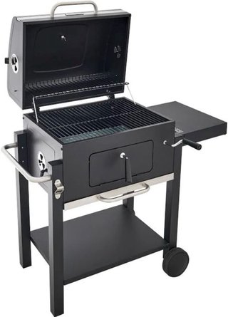 Barbacoa Negra y Plateada SIN MONTAR