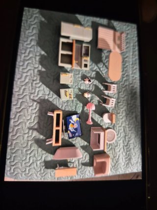 Casita de madera con accesorios