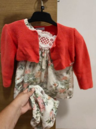 Vestido, braga y chaqueta 18 meses Foque