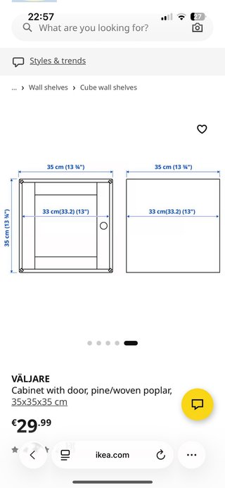 Mueble auxiliar madera Ikea