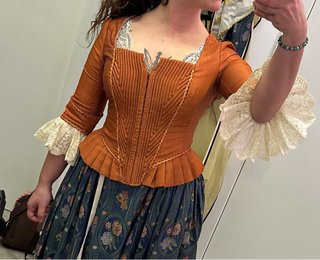 Corpiño fallera naranja