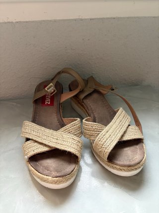 Sandalias Esparto Beige