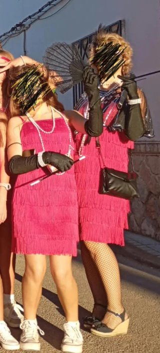 Disfraz Charleston Rojo Tallas L y S
