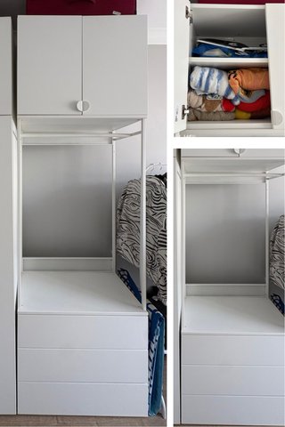Armario IKEA PLASTA con cajonera y colgador
