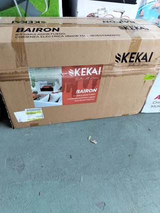 Kekai Chimenea eléctrica Bairon 90x30x75 cm 1820W