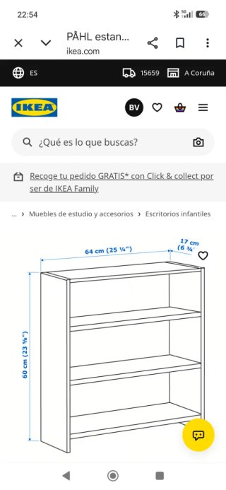 Escritorio infantil con estantería