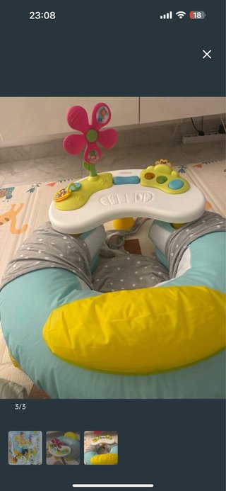 Sillón para bebé con juguetes +6 meses