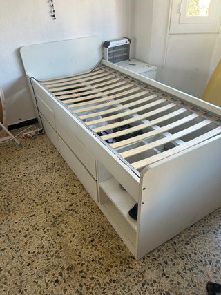 Cama individual Ikea blanca