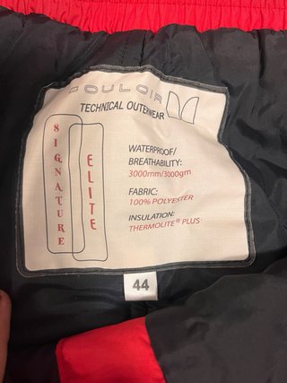 Pantalón de esquí Couloir rojo mujer talla 44