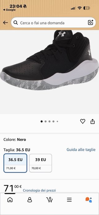 Scarpe Under Armour Jet 21 Nero/Bianco