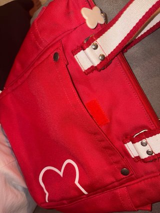 Bolso de mano lona casual/deportivo rojo