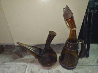 Porrón de vidrio ámbar