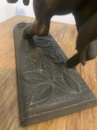 Cavallo in spaltro , rame e finitura bronzo
