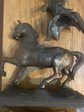 Cavallo in spaltro , rame e finitura bronzo