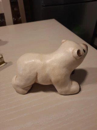 Orsetto Thun bianco con dettagli oro