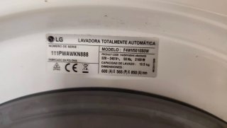 Puerta Lavadora LG 9-10kg