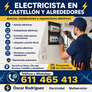 ⚡ ELECTRICISTA EN CASTELLÓN Y ALREDEDORES ⚡