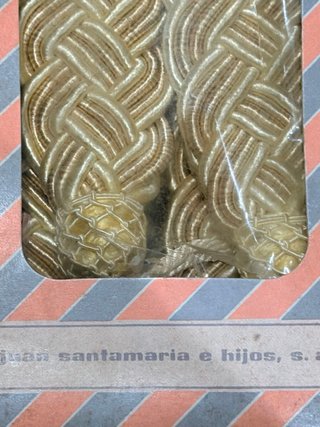 Alzapaños/Sujetacortinas Trenzados Beige/Dorado