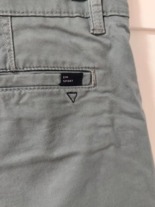 Pantalones Chinos Zara Hombre Gris Azul Verdoso