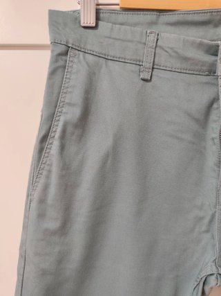 Pantalones Chinos Zara Hombre Gris Azul Verdoso