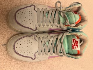 Zapatillas Nike Air Jordan 1 Morado y Turquesa