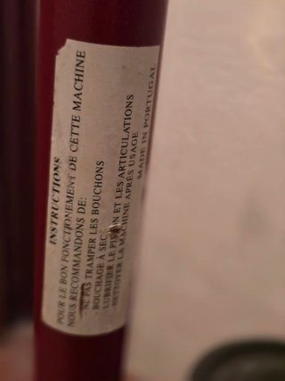 Encorchadora de vino manual nueva
