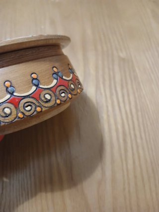 Caixa Romena Vintage Pintada à Mão