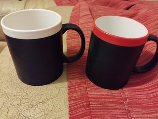 Lote 2 tazas de pizarra
