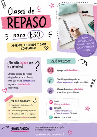 Clases de repaso ESO y Bachillerato