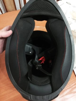 Casco de moto negro Kappa
