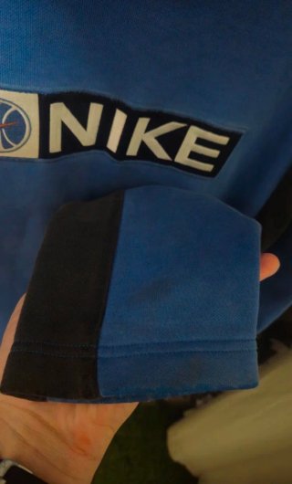 Sudadera Nike Vintage 90s Y2K Oversize Azul/Gris