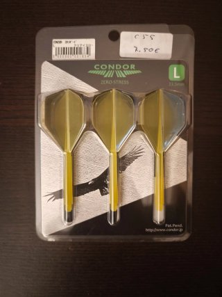 Plumas dardos Cóndor L Amarillo Transparente