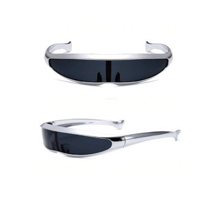 Gafas futuristas efecto espejo monocular Cyberpunk