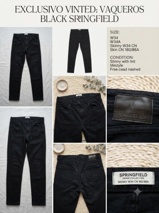 Vaqueros Springfield Skinny W34 CN Negros