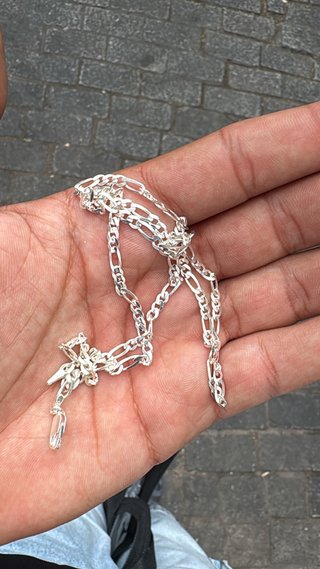 Cadena de plata Figaro