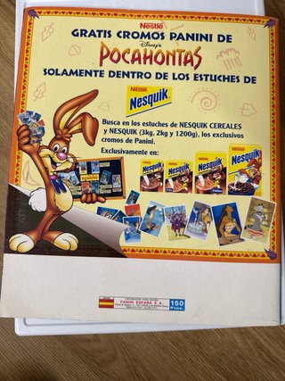 Álbum de cromos Disney Pocahontas Panini
