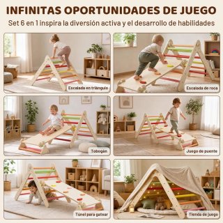 Triángulo Escalada Montessori COSYLAND 6 en 1