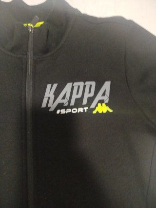 Sudadera Kappa cremallera negra