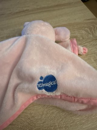 Peluche de apego rosa con patito y oso