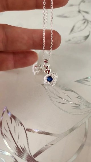 Conjunto Corazón y Zafiro