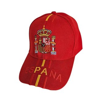 Pack 2 Gorras España Bordadas Unisex Roja y Azul