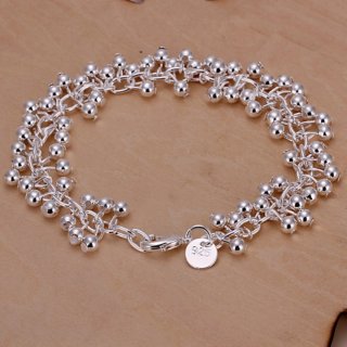 Pulsera de plata 925 con bolitas.