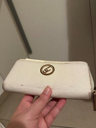 Portafoglio Liu Jo bianco con logo dorato
