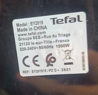 Freidora de aire Tefal negra